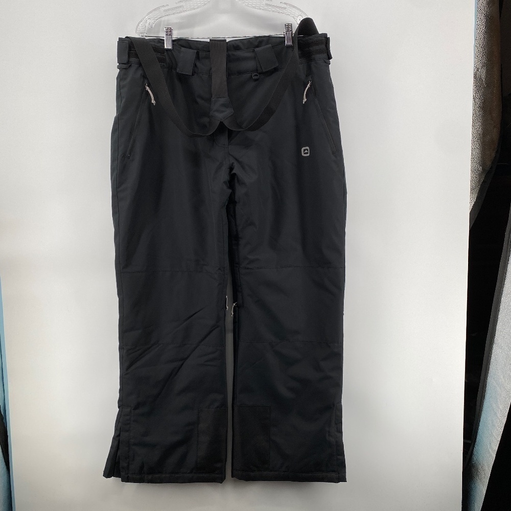 Outbound Snow Pants Men's Size XL Black Suspenders Insulated Zipper Pockets